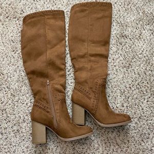 Knee High Heeled Booties